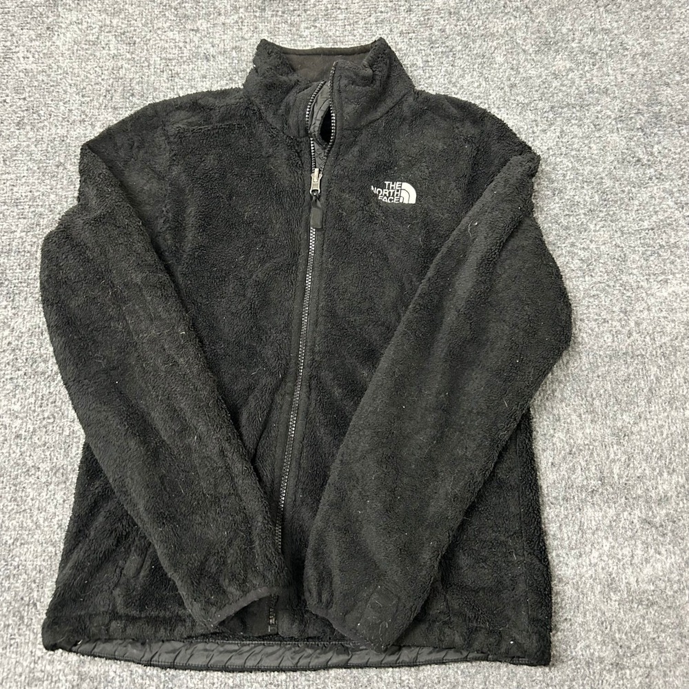 The North Face Fleece Jacket Womens Size S Black Osito Full Zip High Pile Soft